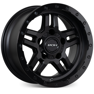 ROH Hammer Matte Black Gloss Lip 16x9 5x150 -12